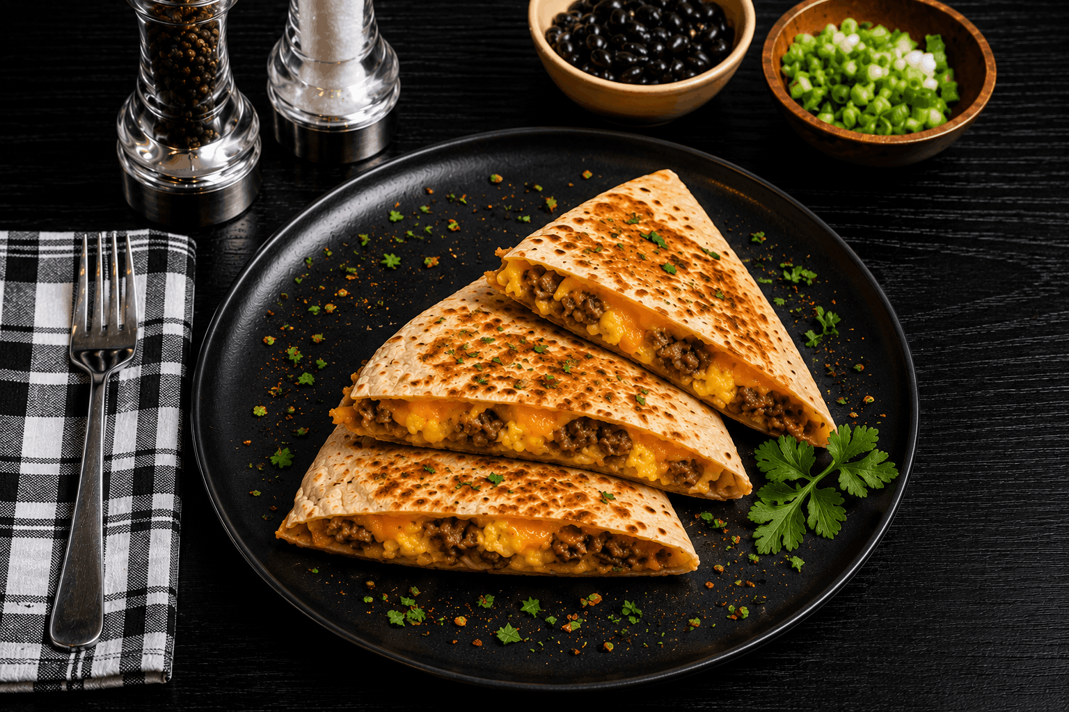 Start your day strong with fluffy whole eggs and savory chicken sausage, topped with melted low-fat cheddar cheese and wrapped in a soft flour tortilla. Finished on the flat top for a perfectly golden exterior and warm, satisfying flavor in every bite.