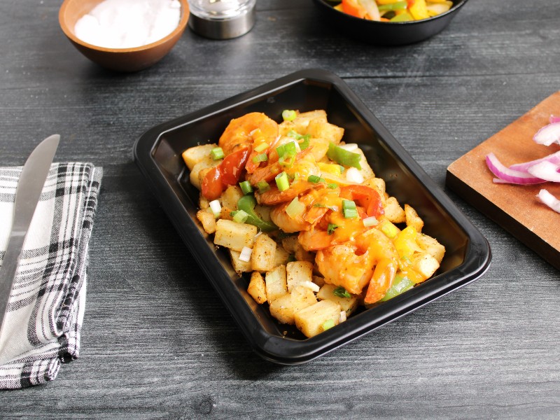 Clean Eats Meal Prep Buffalo Garlic Shrimp
